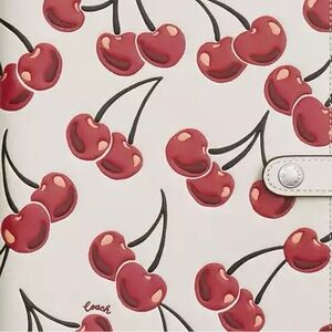 Coach Notebook/Planner Case w/Cherry Print